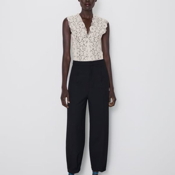 NWT ZARA SEXY LACE BODYSUIT VANILLA - Picture 3 of 8